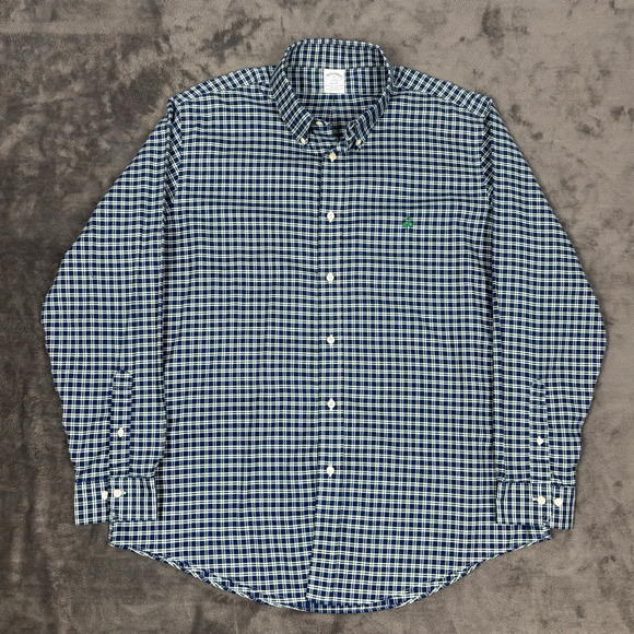 Brooks Brothers Regent Non-Iron Gingham Check Dress Shirt XL - Picture 1 of 5